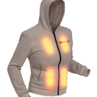 Uppvärmd huvtröja - dam | ”Dual Heating” - Beige