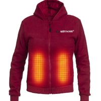 Uppvärmda Hoodie PRO | Dam - Bourgogne