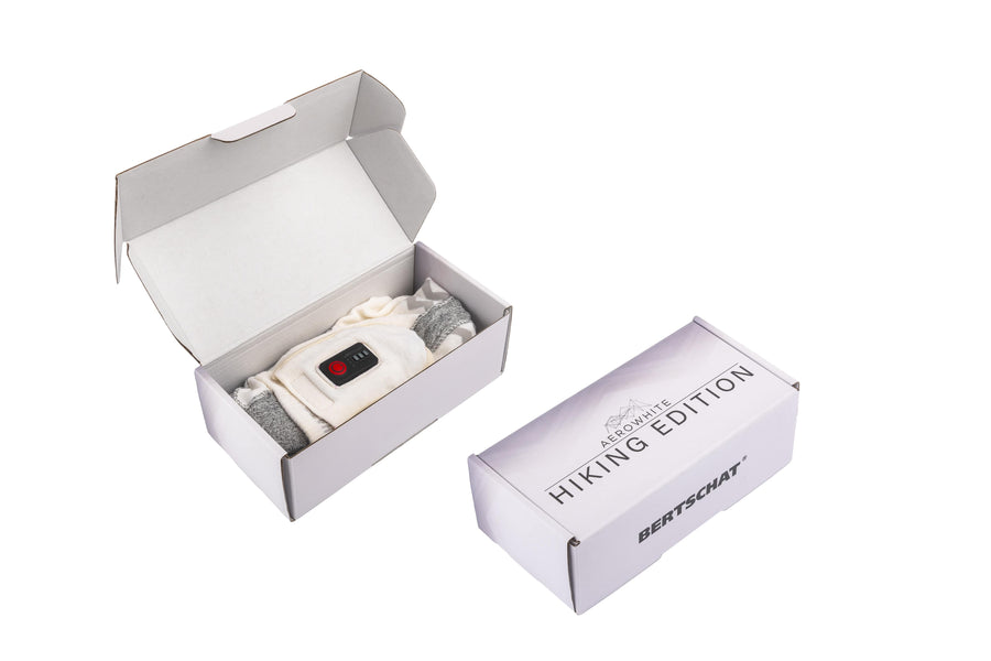 Värmestrumpor – Aerowhite | Sportversion – USB-C | Tunn & Slitstark