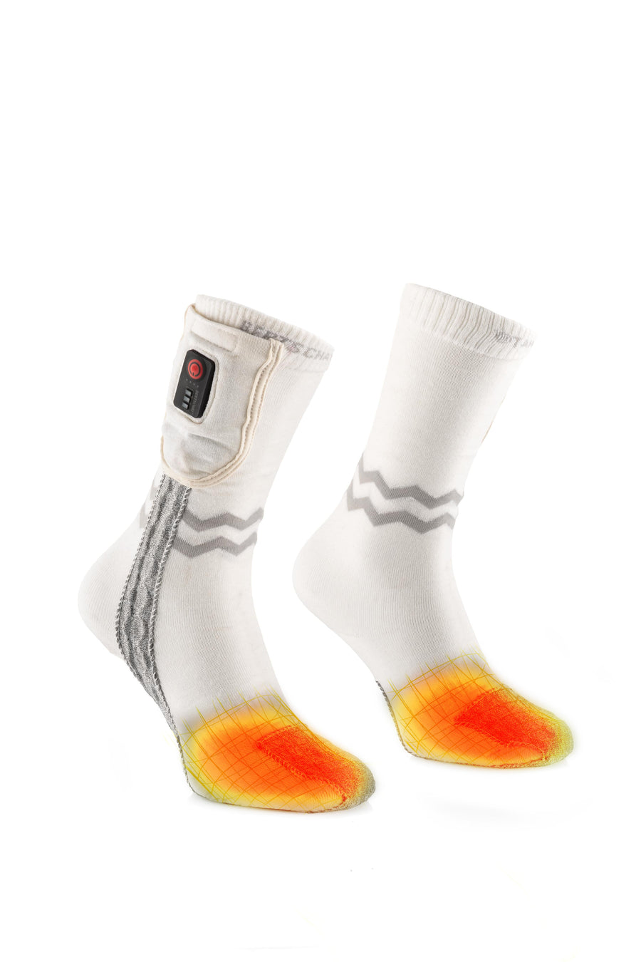 Värmestrumpor – Aerowhite | Sportversion – USB-C | Tunn & Slitstark