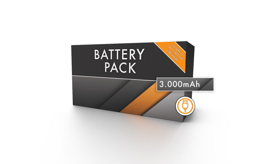 Extra batteripaket 3 000 mAh - Laddas via USB